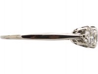 Early 20th Century Platinum, Three Stone Diamond Ring