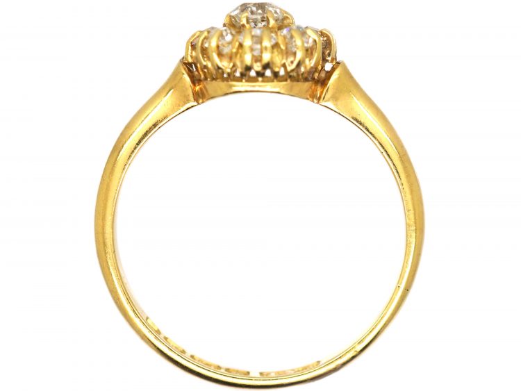 Edwardian 18ct Gold, Diamond Cluster Ring