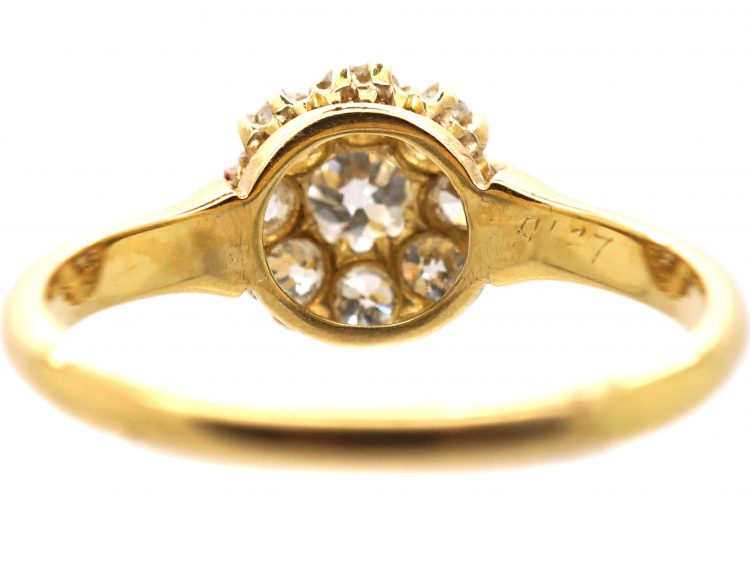Edwardian 18ct Gold, Diamond Cluster Ring