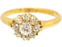 Edwardian 18ct Gold, Diamond Cluster Ring
