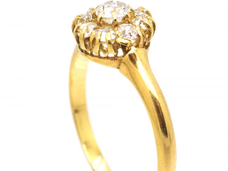 Edwardian 18ct Gold, Diamond Cluster Ring