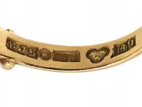 Early 20th Century 18ct Gold Swedish Ring with 14ct Gold Russian Citrine & Rose Diamond Cluster Signed Faberge