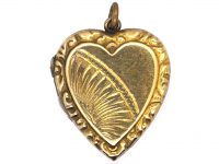 Early 20th Century 9ct Back & Front Heart Shaped Locket