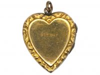 Early 20th Century 9ct Back & Front Heart Shaped Locket
