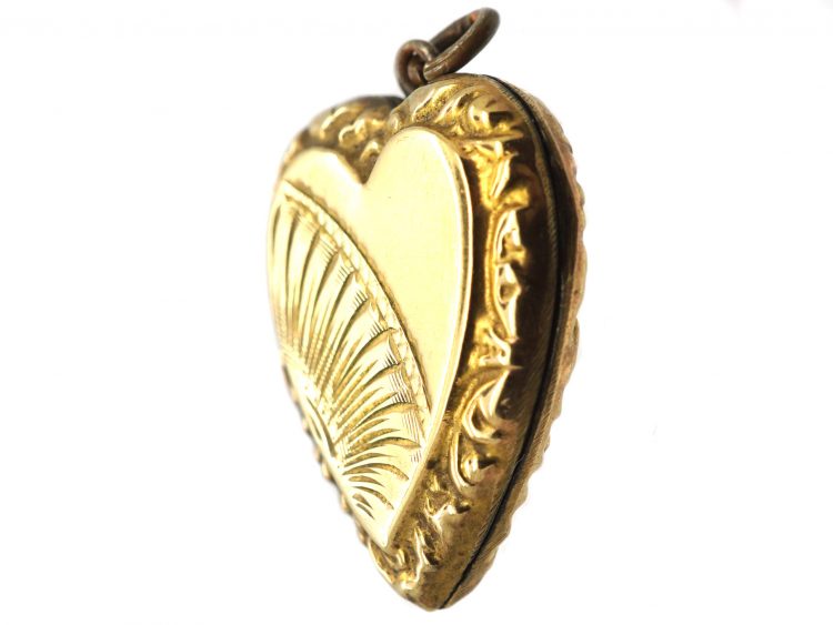 Early 20th Century 9ct Back & Front Heart Shaped Locket