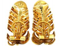 Vintage 14ct Gold Feather Earrings by Tiffany & Co