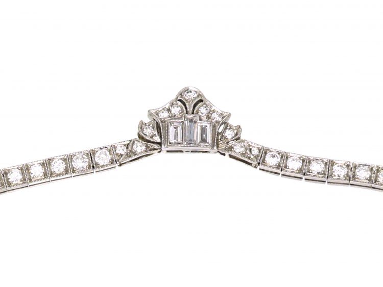 Art Deco Platinum & Diamond Necklace