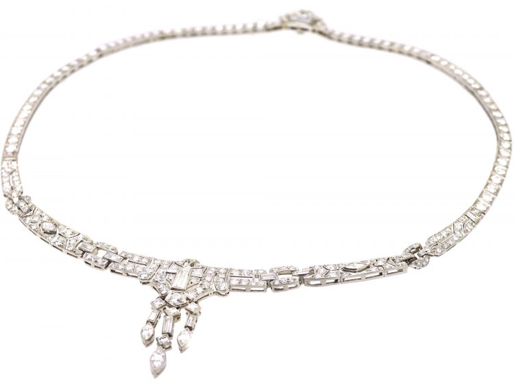 Art Deco Platinum & Diamond Necklace