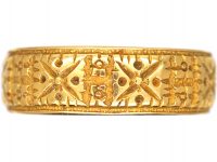 Victorian 18ct Gold Engraved Wedding Ring Victorian 18ct Gold Engraved Wedding Ring