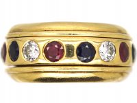 18ct Gold Multi Gem Wide Eternity Ring 18ct Gold Multi Gem Wide Eternity Ring