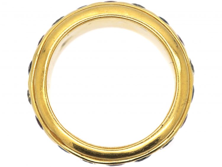 18ct Gold Multi Gem Wide Eternity Ring
