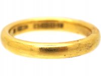 22ct Gold Wedding Ring Assayed in 1930 by Charles Green & Sons
