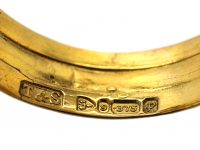 Edwardian 9ct Gold Double Snake Ring set with Diamonds