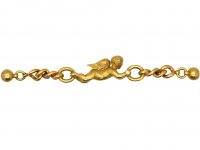 French 19th Century 18ct Gold Bracelet with Winged Cherub French 19th Century 18ct Gold Bracelet with Winged Cherub