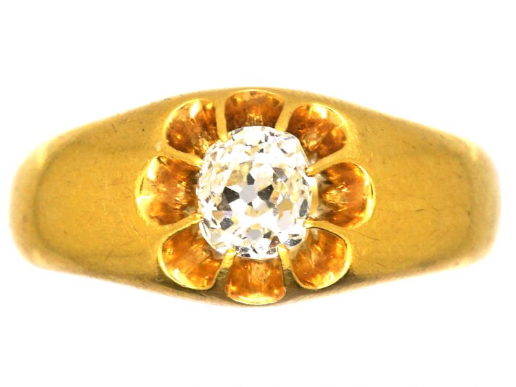 Victorian 18ct Gold Diamond Solitaire Ring