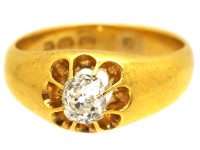 Victorian 18ct Gold Diamond Solitaire Ring