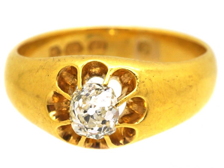 Victorian 18ct Gold Diamond Solitaire Ring