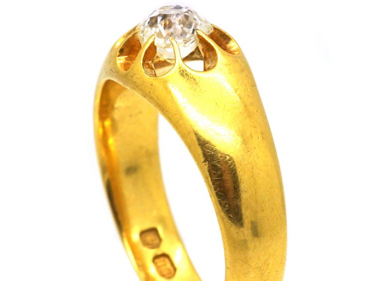 Victorian 18ct Gold Diamond Solitaire Ring