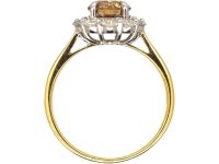 18ct Gold Fancy Brown Diamond Cluster Ring