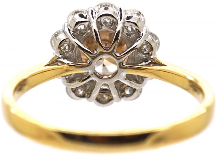 18ct Gold Fancy Brown Diamond Cluster Ring