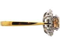18ct Gold Fancy Brown Diamond Cluster Ring