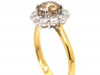 18ct Gold Fancy Brown Diamond Cluster Ring