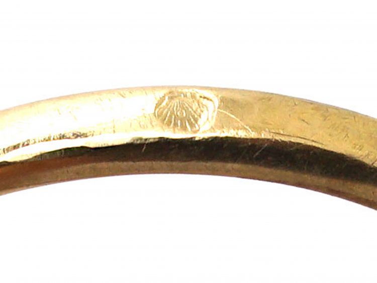 French Late 19th Century 18ct Gold, Ruby & Old Mine Cut Diamond Cluster Ring