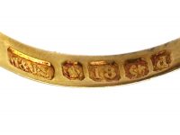 Edwardian 18ct Gold Crossover Ring set with Five Diamonds
