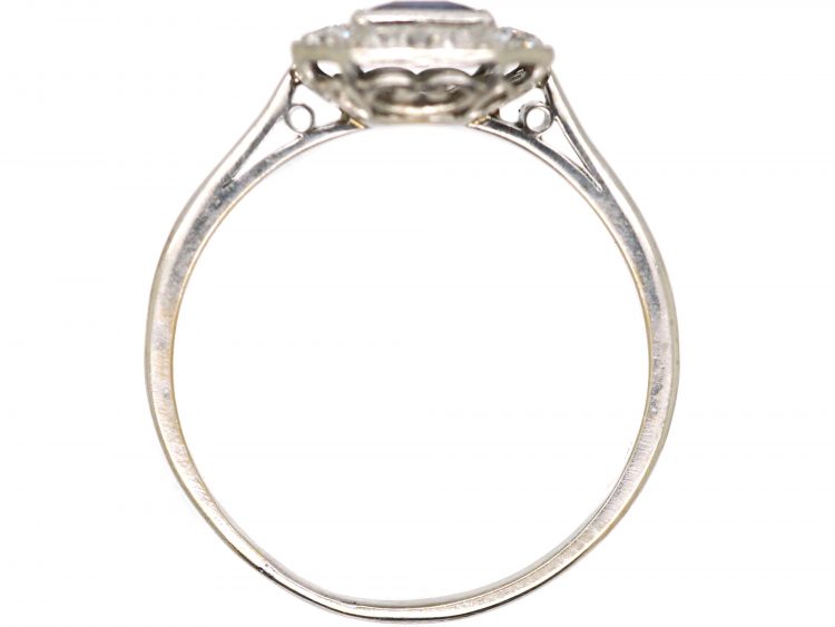 Art Deco Platinum, Sapphire & Diamond Octagonal Ring