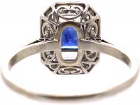 Art Deco Platinum, Sapphire & Diamond Octagonal Ring