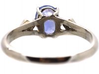 Mid 20th Century 18ct White Gold French Import Sapphire & Diamond Ring