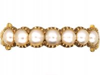 Georgian 15ct Gold Ring set with Natural Split Pearls Georgian 15ct Gold Ring set with Natural Split Pearls