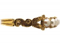Georgian 15ct Gold Ring set with Natural Split Pearls