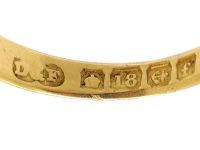Edwardian 18ct Gold, Sapphire & Diamond Gypsy Ring by Deakin & Frances