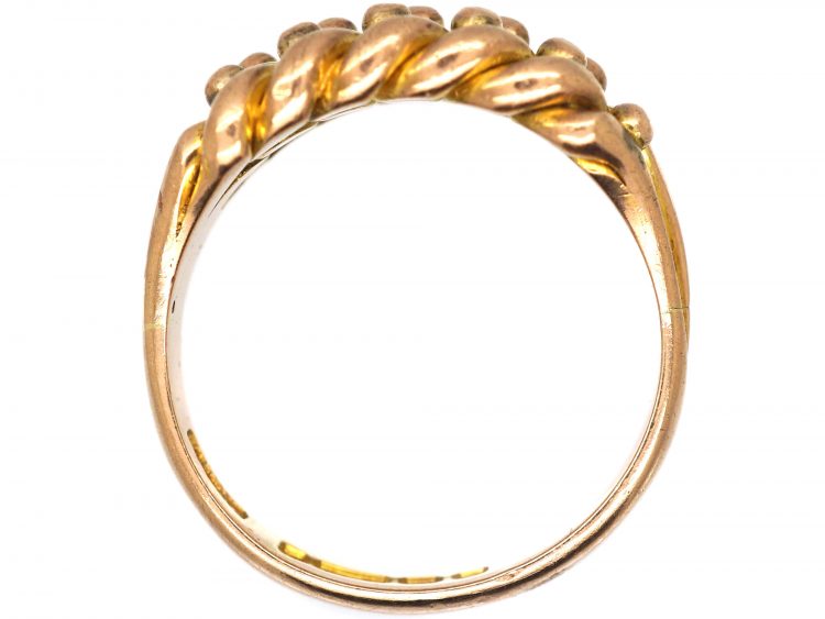 Edwardian 9ct Gold Illusion Keeper Ring