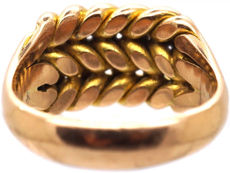 Edwardian 9ct Gold Illusion Keeper Ring