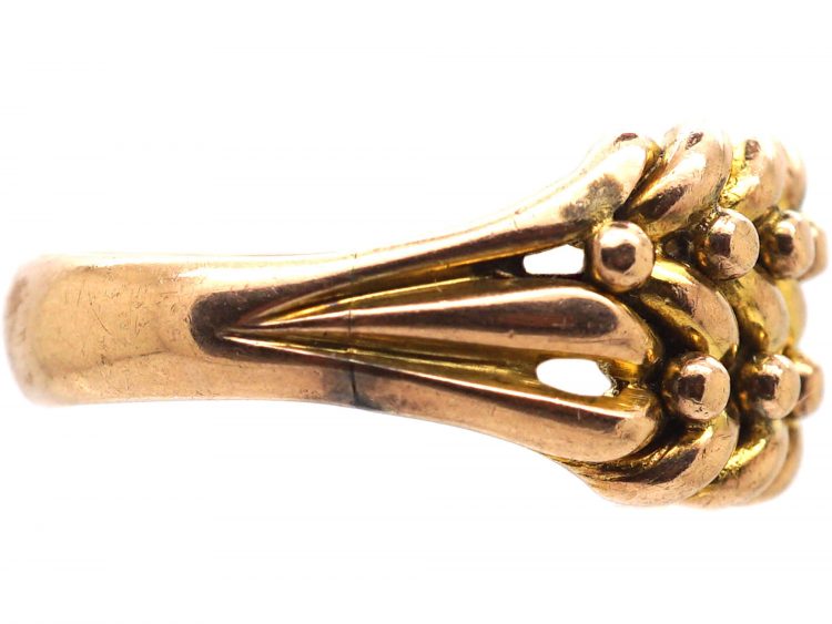 Edwardian 9ct Gold Illusion Keeper Ring