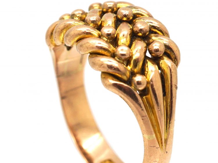Edwardian 9ct Gold Illusion Keeper Ring