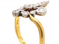 Early 20th Century 18ct Gold & Platinum, Fleur de Lys Ring set with Diamonds