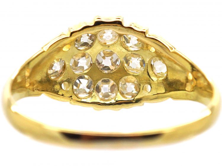 Early Victorian 18ct Gold Diamond Cluster Ring