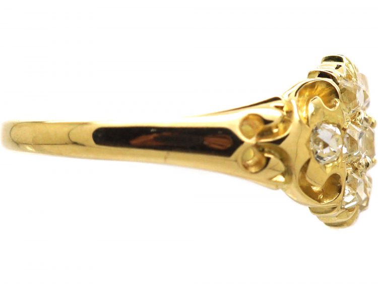Early Victorian 18ct Gold Diamond Cluster Ring