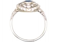 Edwardian Platinum, Sapphire & Diamond Marquise Ring