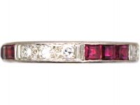 18ct Yellow & White Gold, Ruby & Diamond Half Eternity Ring by Cropp & Farr 18ct Yellow & White Gold, Ruby & Diamond Half Eternity Ring by Cropp & Farr