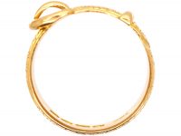 Victorian 18ct Gold Buckle Ring with Ornate Engraving