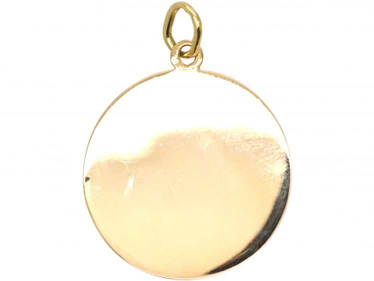 Early 20th Century 14ct Gold & Enamel Good Luck Pendant