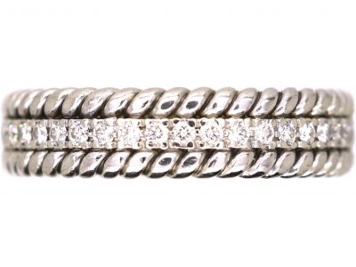Schlumberger for Tiffany & Co Rope Two Row Platinum Ring