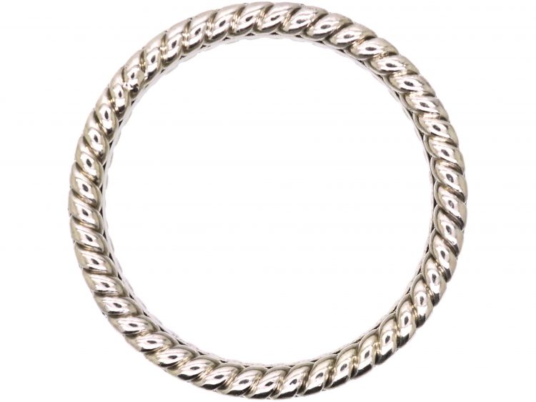 Schlumberger for Tiffany & Co Rope Two Row Platinum Ring