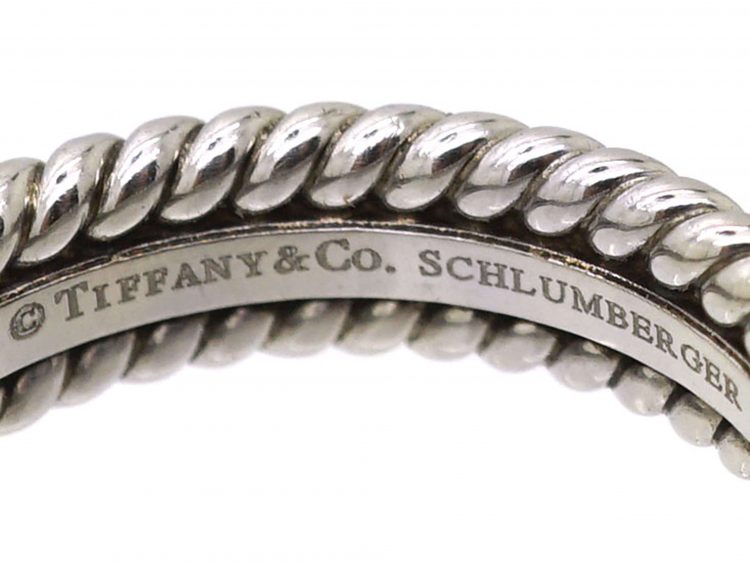 Schlumberger for Tiffany & Co Rope Two Row Platinum Ring