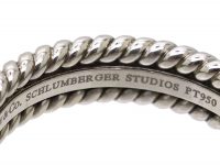 Schlumberger for Tiffany & Co Rope Two Row Platinum Ring