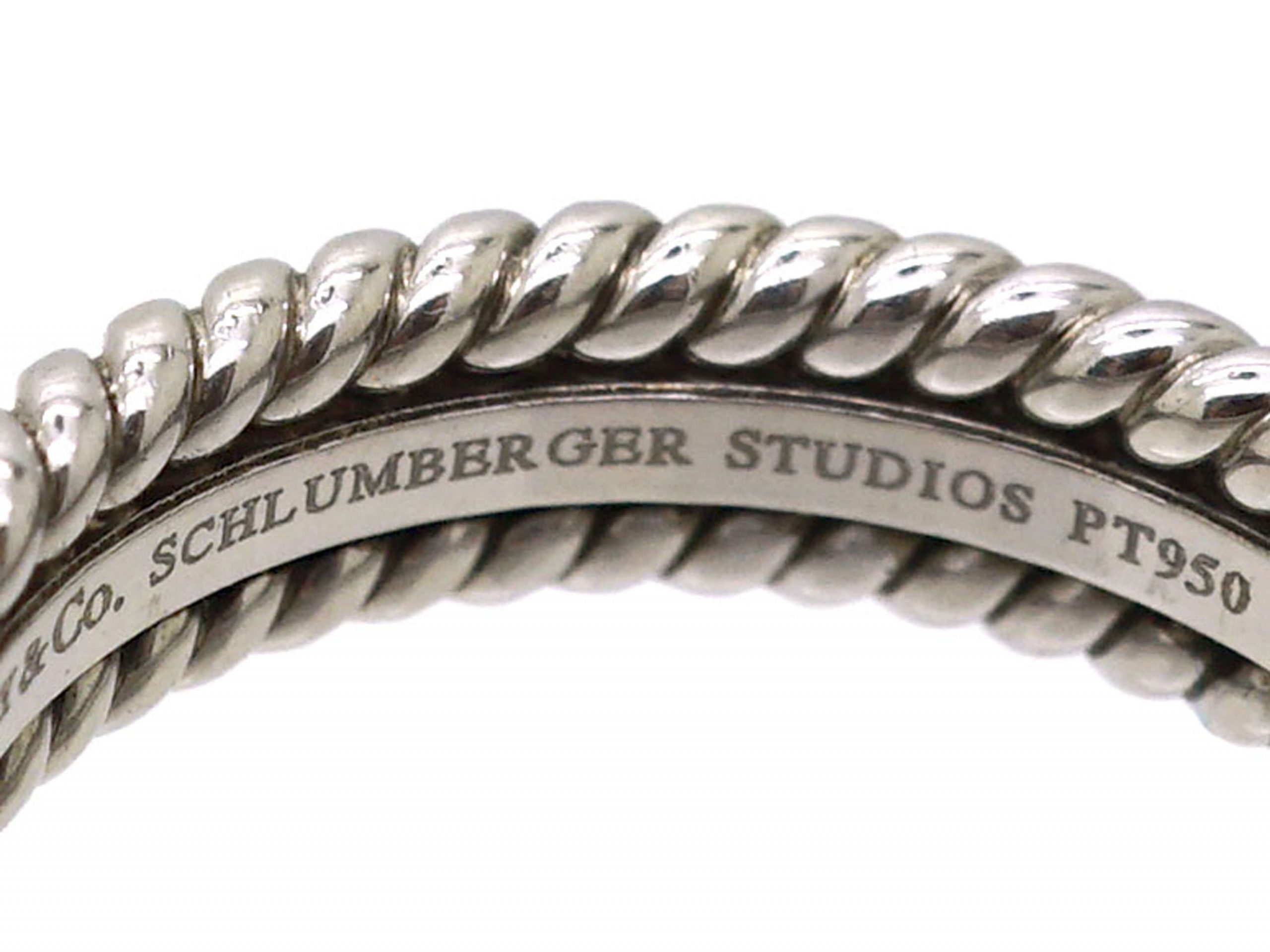 Schlumberger for Tiffany & Co Rope Two Row Platinum Ring (739Y) | The ...